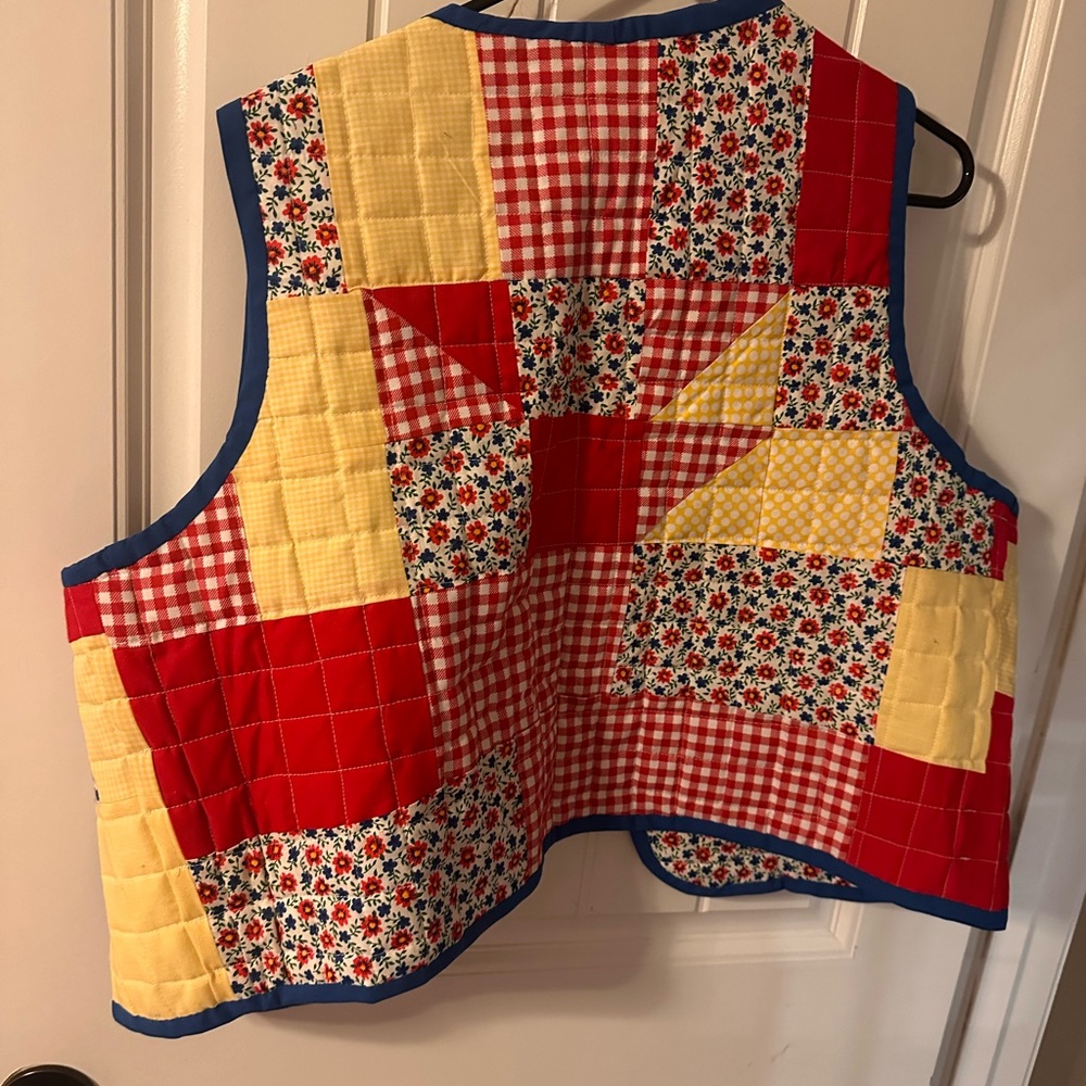 Handmade Vintage-Inspired Patchwork Quilted Vest - image 2
